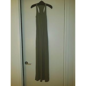 Club Monaco Army Green Maxi Tank Dress